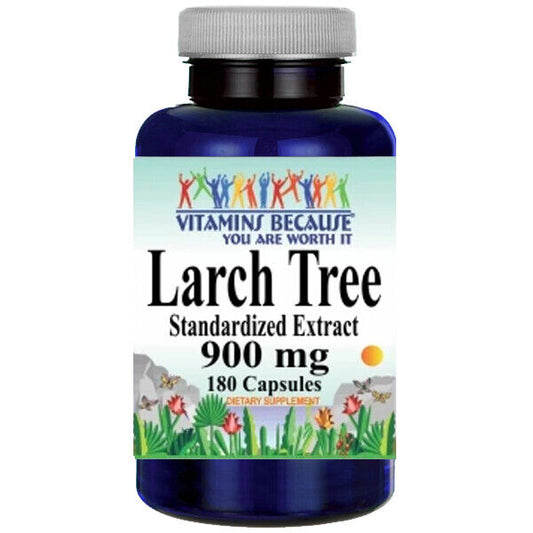 Larch Tree Extract 900mg 180 Caps 85% Arabinogalactans (Bark)