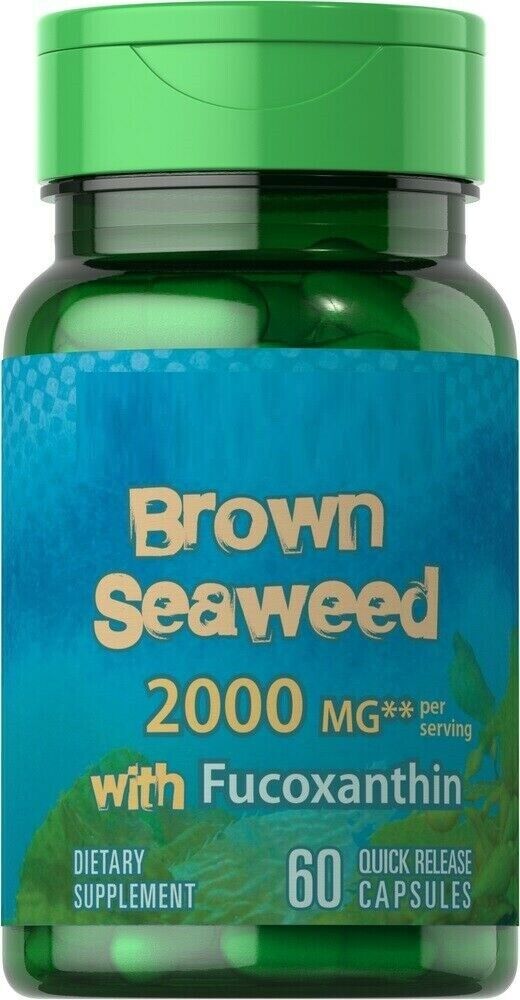 Brown Seaweed 2000mg with Fuxocanthin Plus Green Tea Extract 60 Caps
