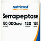 Serrapeptase 120,000 SPU, 120 Caps Nutricost