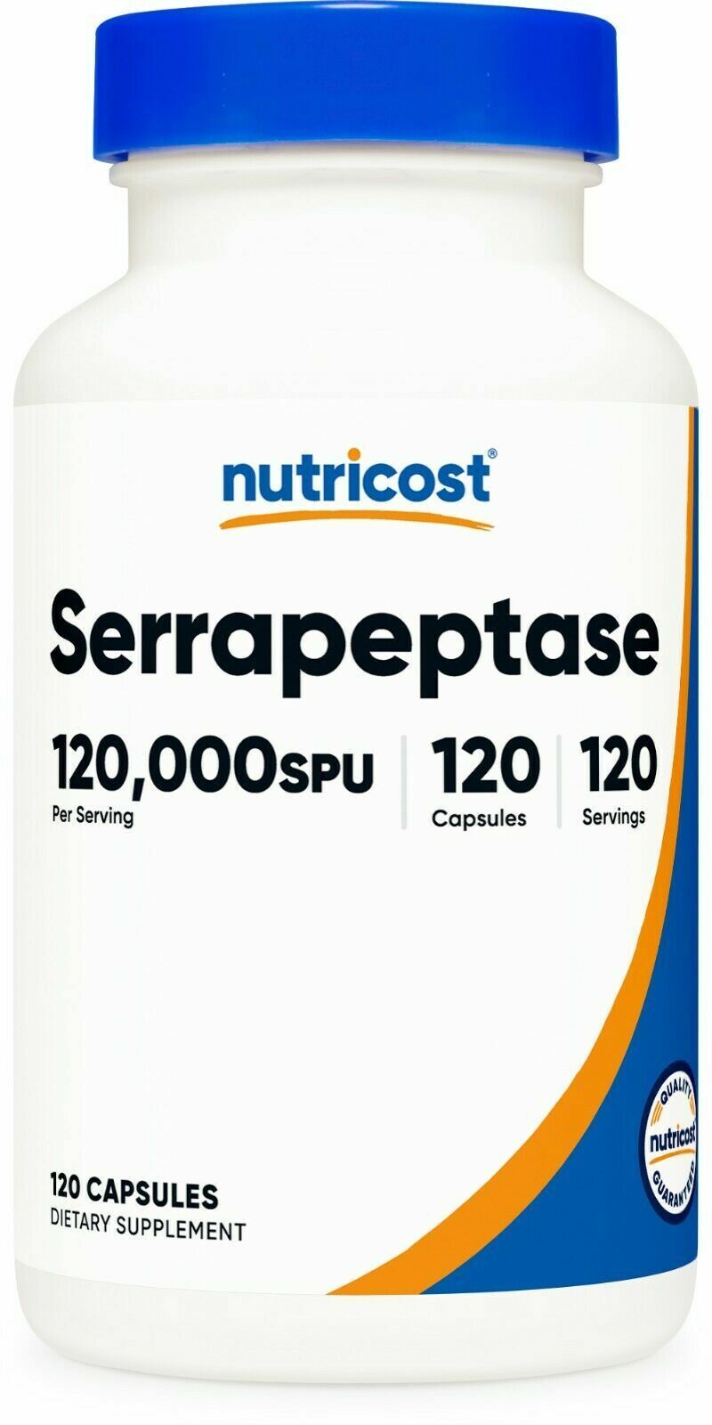 Serrapeptase 120,000 SPU, 120 Caps Nutricost