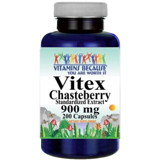 Vitex Chasteberry Extract (Agnus Castus) 900 mg 200 Caps Chaste Berry Vitamins