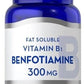 Mega Benfotiamine 300mg 90 Caps Vitamin B1 Non-GMO/Gluten Free Vitamin B Vomplex