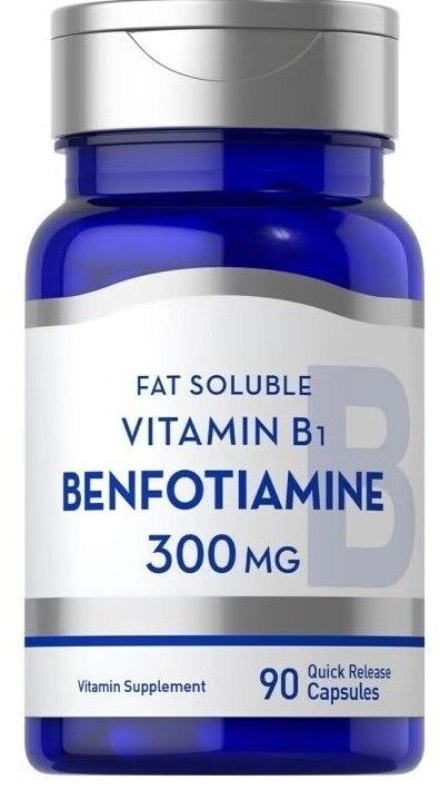 Mega Benfotiamine 300mg 90 Caps Vitamin B1 Non-GMO/Gluten Free Vitamin B Vomplex