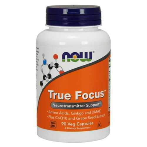 NOW Foods True Focus 90Caps Grape Seed Extract/DMAE/Gingko/Coq10/Tyrosine