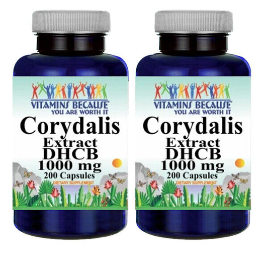 Corydalis Extract DHCB 1000mg 2X200 Caps USA made