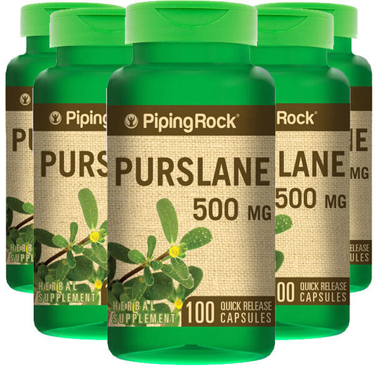 Purslane 500mg 5X100 Caps Portulaca Oleracea Omega 3 Whole Herb