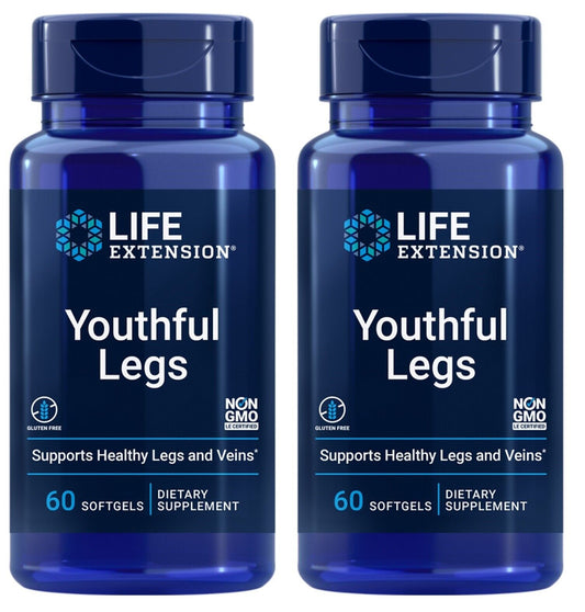 Life Extension Youthful Legs 2X60 Softgels | Diosmin 450mg Hesperidin 50mg | Vein & Leg Support