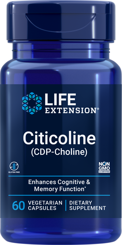 Life Extension Cognizin® Citicoline 250mg – 60 Caps | Non-GMO CDP Choline