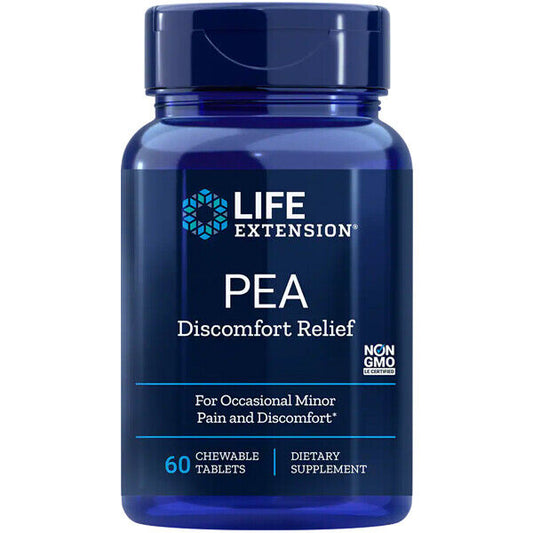Life Extension PEA Discomfort Relief 600mg 60 Chewables | Palmitoylethanolamide | Occasional Pain & Comfort Support