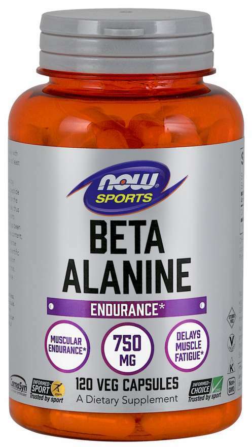 NOW Foods Carnosine Beta-Alanine 750mg 120 Caps Endurance Amino Acid 2250mg per3