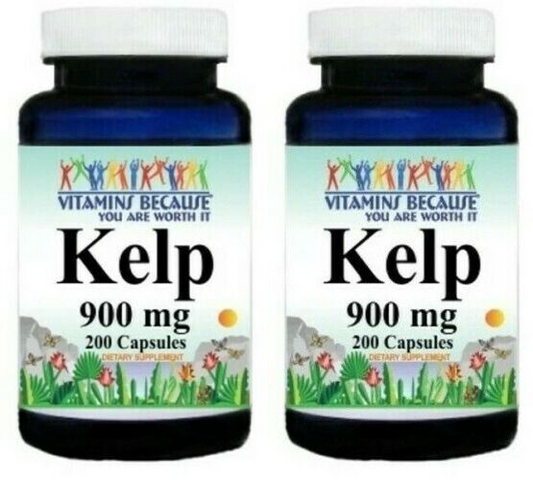 Sea Kelp 900mg 2X200 Caps Thyroid Support VB Seaweed