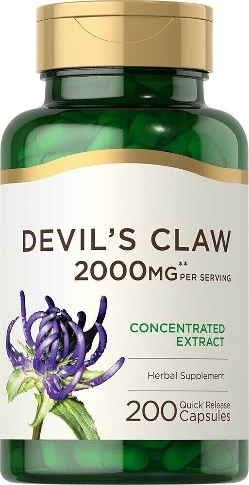 Devil's Claw 2000mg 200 Caps Non GMO Harpagophytum procumbens