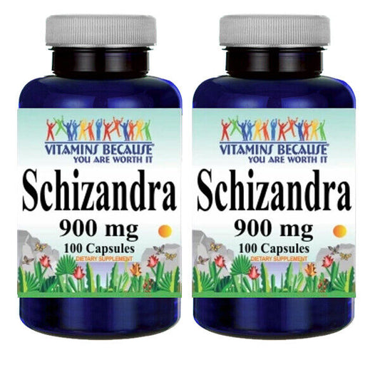 Schizandra 900mg 2X100 Caps (Schisandra chinesis) (berry)