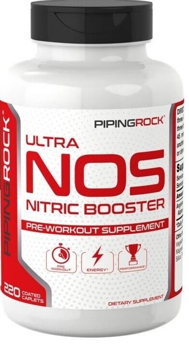 NOS Nitric Oxide Booster Booster Arginine Alpha-Ketoglutarate AAKG 3600mg 220Cps
