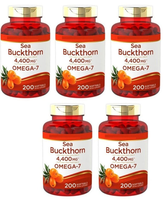 Sea Buckthorn Oil 4400mg  5X200 Softgels | Non-GMO, Gluten Free