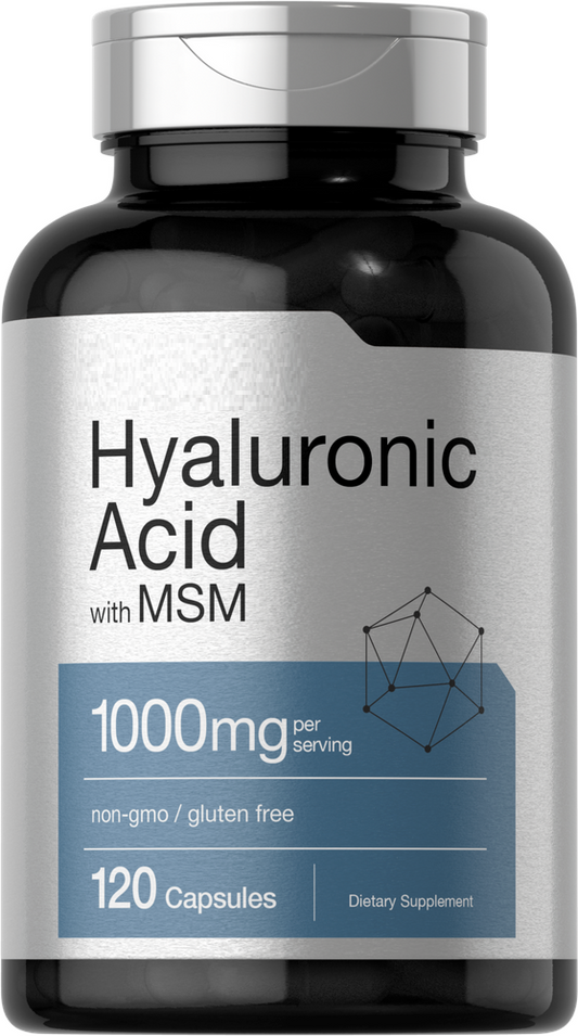 Hyaluronic Acid with MSM  1000 mg 120 Caps Non-GMO/Gluten Free/No Preservatives