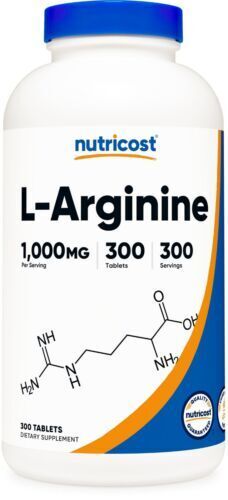 L-Arginine 1000mg Amino Acid 300 Tabs Nutricost
