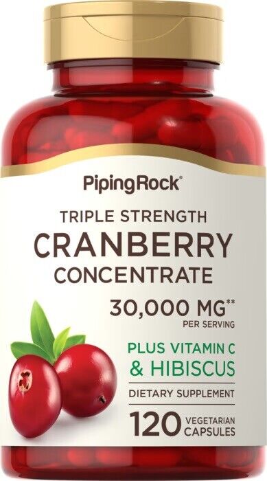 Ultra Triple Strength Cranberry 30,000mg Plus Vitamin C and Hibiscus 120 Caps