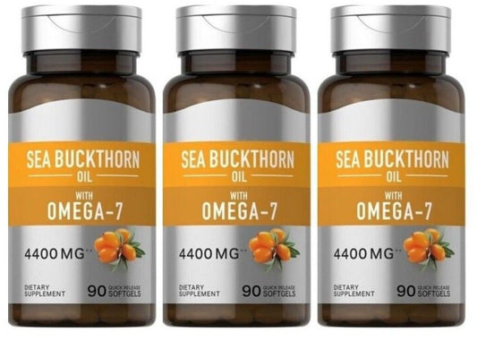 Sea Buckthorn Oil 4400mg 3X90 Softgels | Non-GMO, Gluten Free