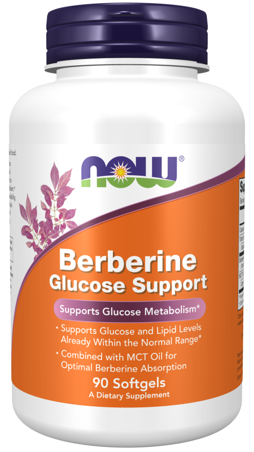 Berberine 400mg Metabolism Support 90gels  Now Foods MCT/Capric Acid