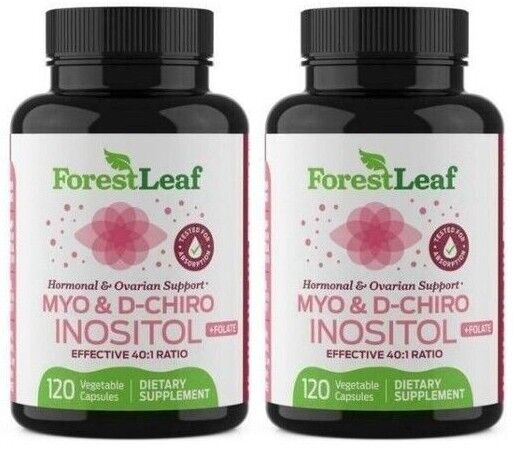 Inositol Myo-Inositol 2000mg & D-Chiro Inositol Folate 2X120 Caps Forest Leaf