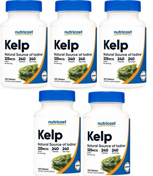 Kelp 325mcg 5X240 Tablets Non-GMO/ Gluten Free/Vegeterian