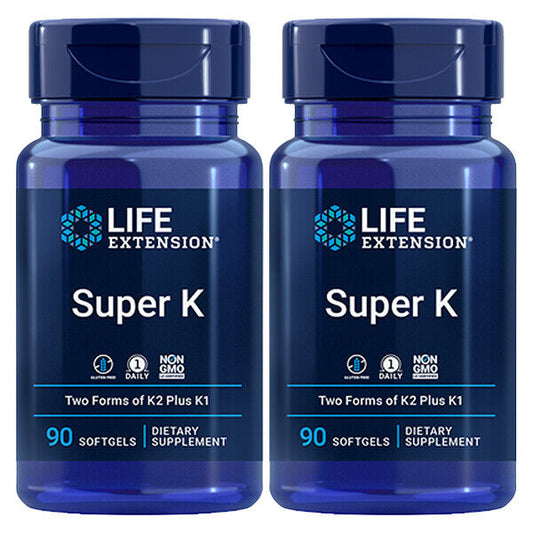Super K with Advanced K2 Complex (MK-7) 2X90 gels Life Extension