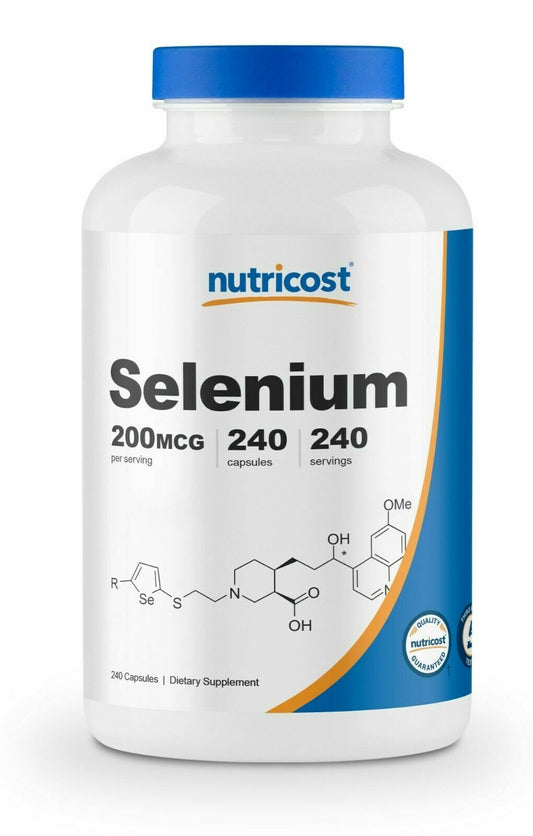 Selenium 200mcg  240 Vegetarian Capsules Non GMO/Gluten Free USA