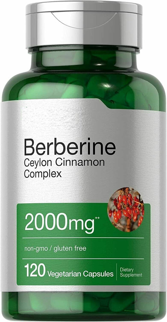 Berberine Plus Ceylon Cinnamon 2000mg 120 Vegeterian Caps Non GMO USA