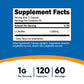 L-Citrulline 1000mg 120 Capsules Gluten Free & Non-GMO Nutricost