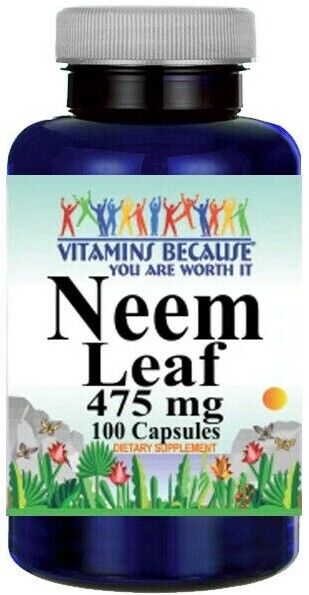 Neem Leaf 475mg Blood Sugar Support 100 Caps Neem 950mg per 2 Caps Azadirachta