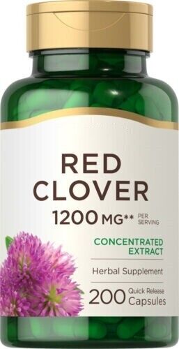 Red Clover 1200mg  200 Caps Non GMO/No Preservatives/No Gluten