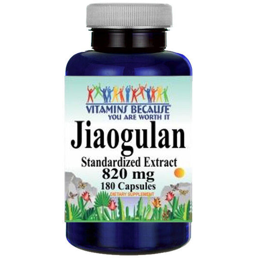 Jiaogulan 820mg 180Caps Gynostemma Pentaphyllum/AMPK Activator Standardized