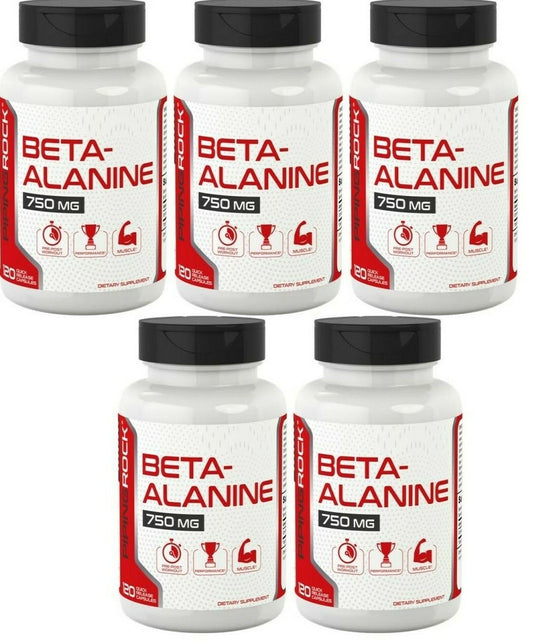 Piping Rock Beta Alanine 750 mg 5X120 Caps Beta Alanine 2250mg per 3 Caps