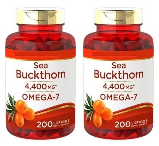 Sea Buckthorn Oil 4400mg  2X200 Softgels | Non-GMO, Gluten Free