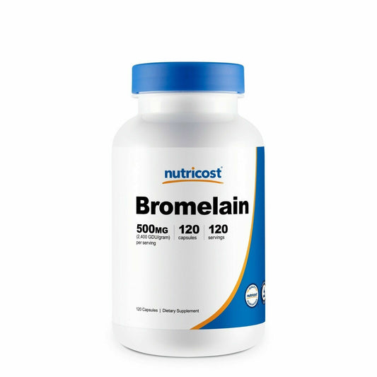 Bromelain 500mg 2400GDU 120 Vegetarian Caps NON GMO Nutricost Gluten Free