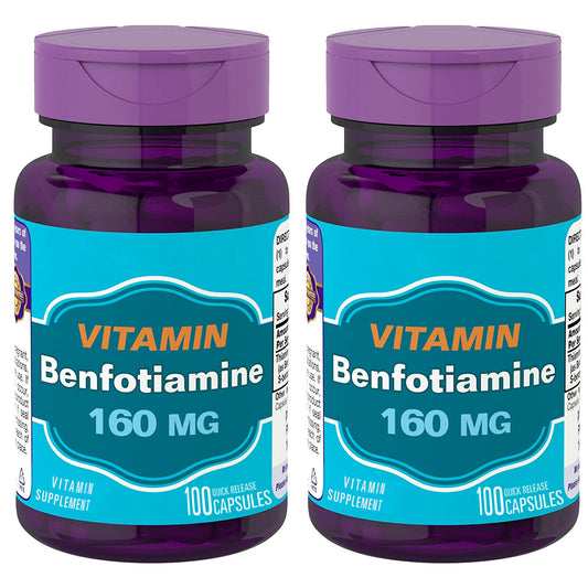 Benfotiamine 160mg with Vitamin B-1/Thiamin High Potency 2X100 Caps Non-GMO