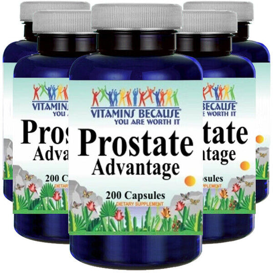 Prostate Advantage Saw Palmetto/Pygeum/Nettle/Pumpkin/Ashwagandha/Zinc 5X200caps