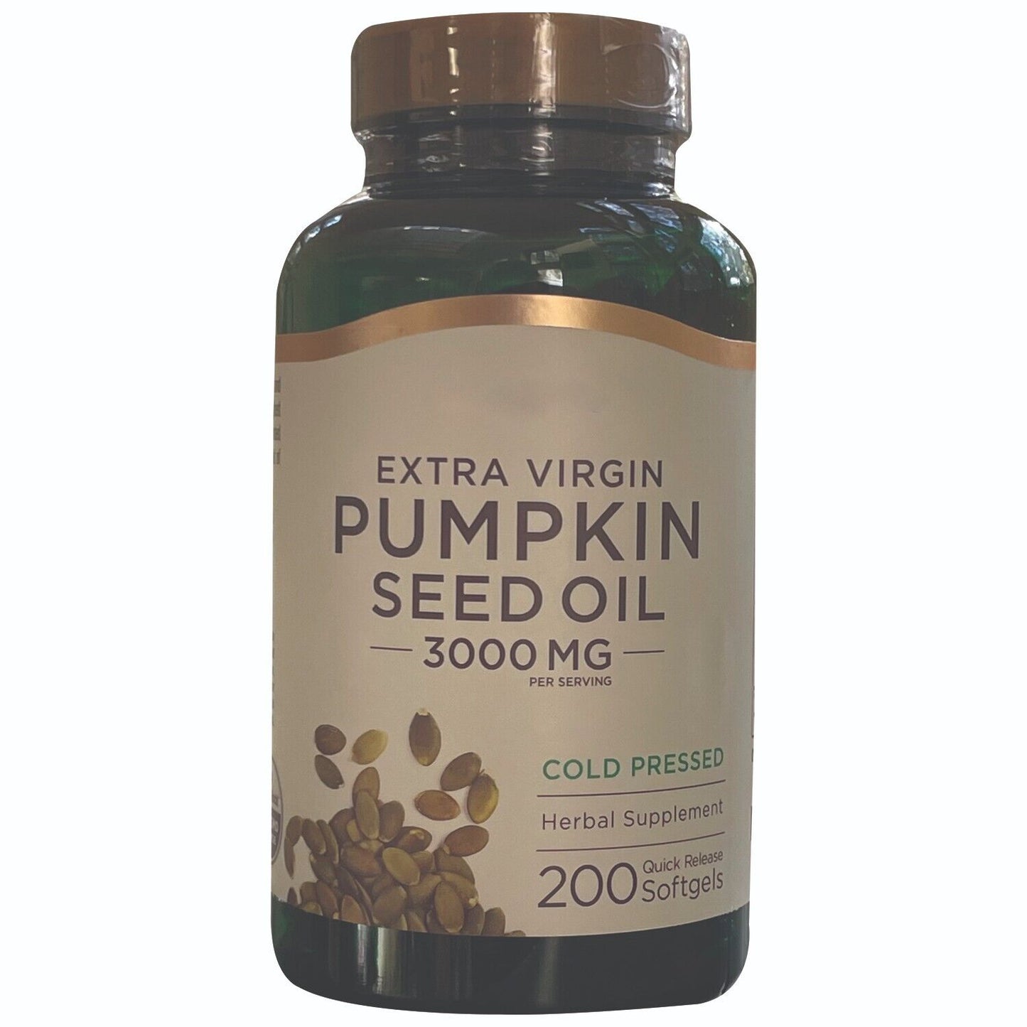 Pumpkin Seed Oil 3000mg Cold Pressed Extra Virgin Omega-6-9 Fatty Acids 200 Gels