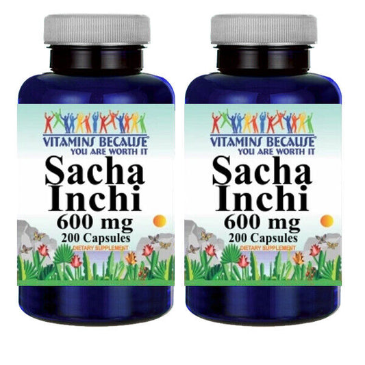 Sacha Inchi 600mg 2X200 Caps Plukenetia volbills