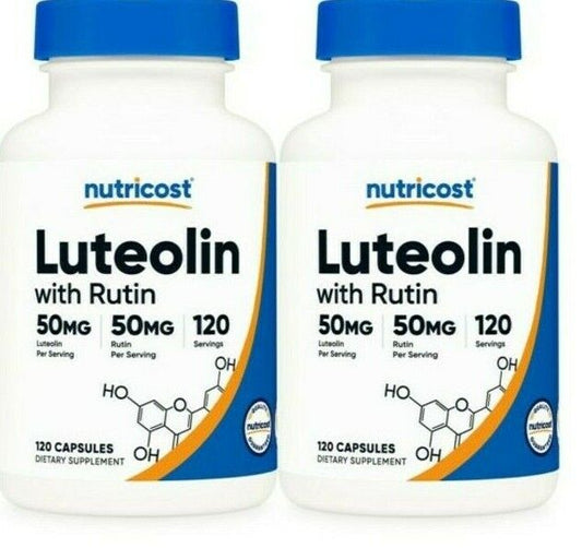 Luteolin with Rutin Complex 100mg (Luteolin 50mg Rutin 50mg) Nutricost 2X120Caps