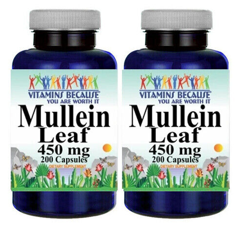 Mullein Leaf 1000mg 2X200 Caps Flavonoids