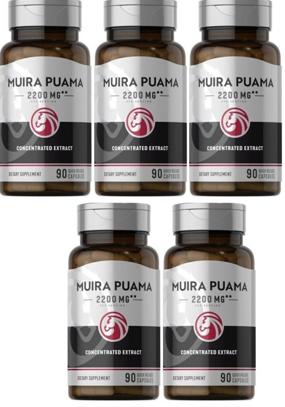 Muira Puama Extract 2200mg 5X90 Caps Non GMO/Gluten Free holistic