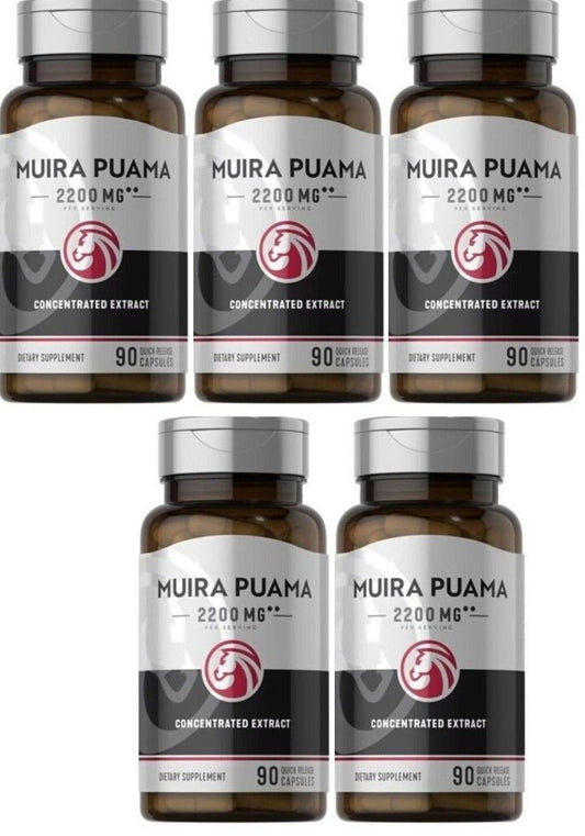 Muira Puama Extract 2200mg 5X90 Caps Non GMO/Gluten Free holistic