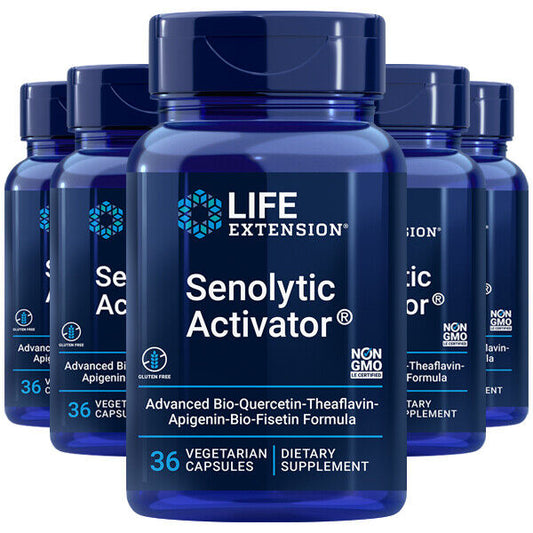 Life Extension Senolytic Activator Bio-Quercetin/Theaflavin/Fisetin Formula 5X36