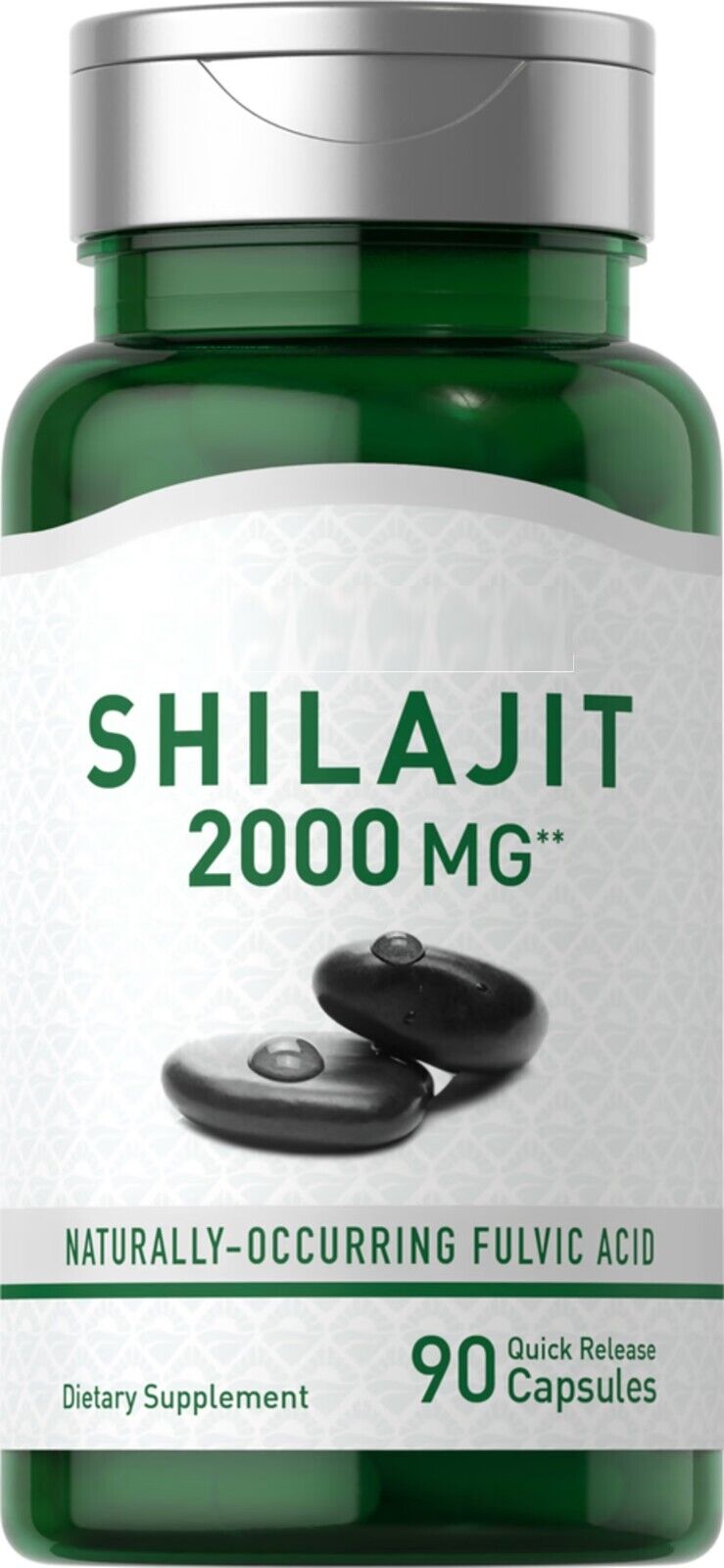 Pure Shilajit 2000mg 90 Caps Naturally Occurring Fulvic Acid Non GMO/No Gluten