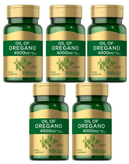 Oil of Oregano Extract 4000mg 5X150 Liquid Capsules by Piping Rock