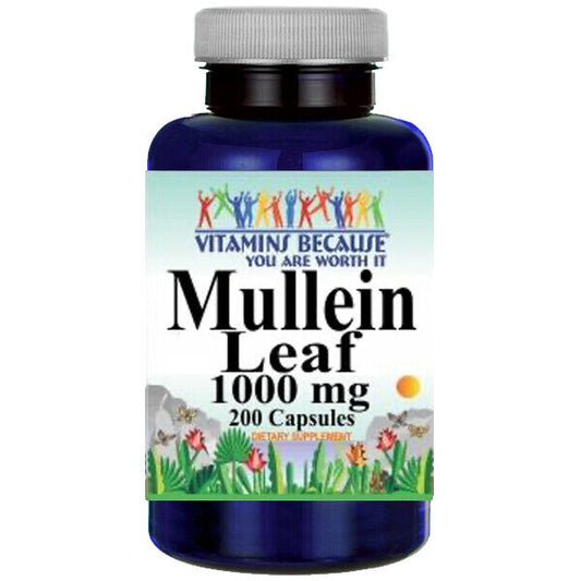 Mullein Leaf 1000mg 200 Caps Flavonoids