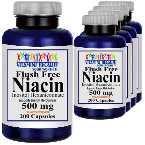 Flush-Free Niacin 500mg Inositol Hexanicotinate 5X200 Vitamin B3