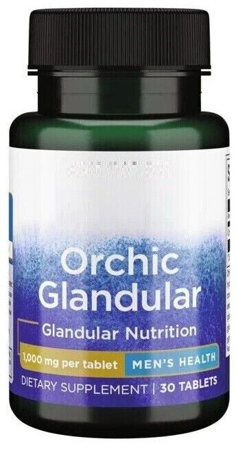 Raw Orchic Glandular 1 gram 1000 mg 30 Tabs
